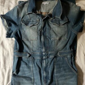 Good American Fit for Success Denim Jumpsuit Size 6